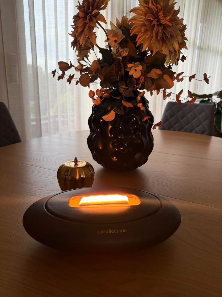 Candlewide candle in a customer's home